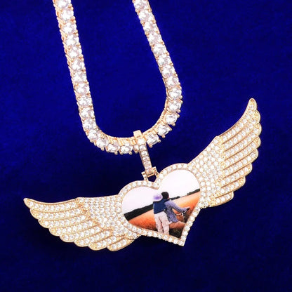 Bling "Angel Heart" Custom Photo