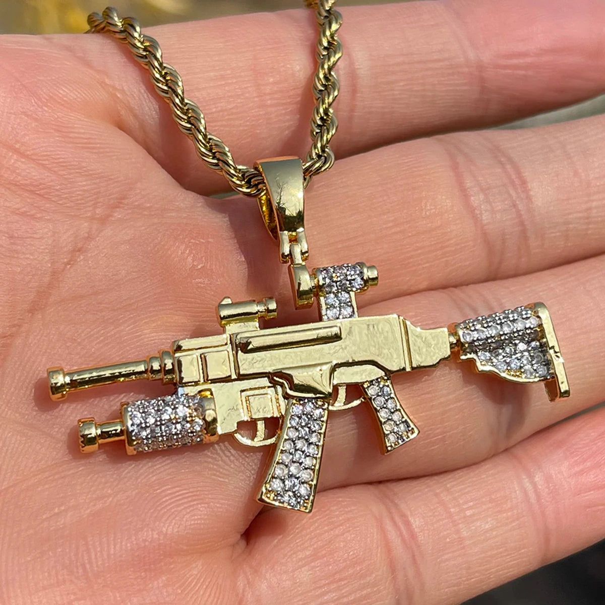 Bling "Assault Rifle" Pendant