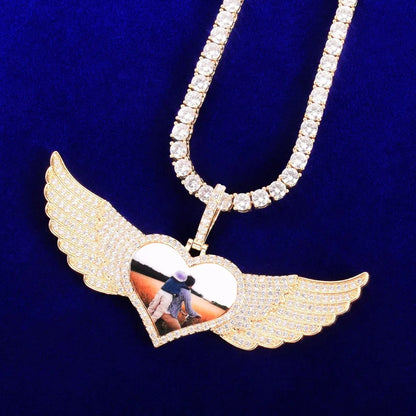 Bling "Angel Heart" Custom Photo