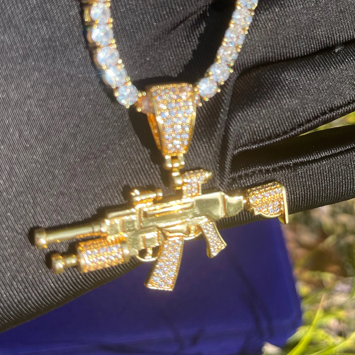 Bling "Assault Rifle" Pendant