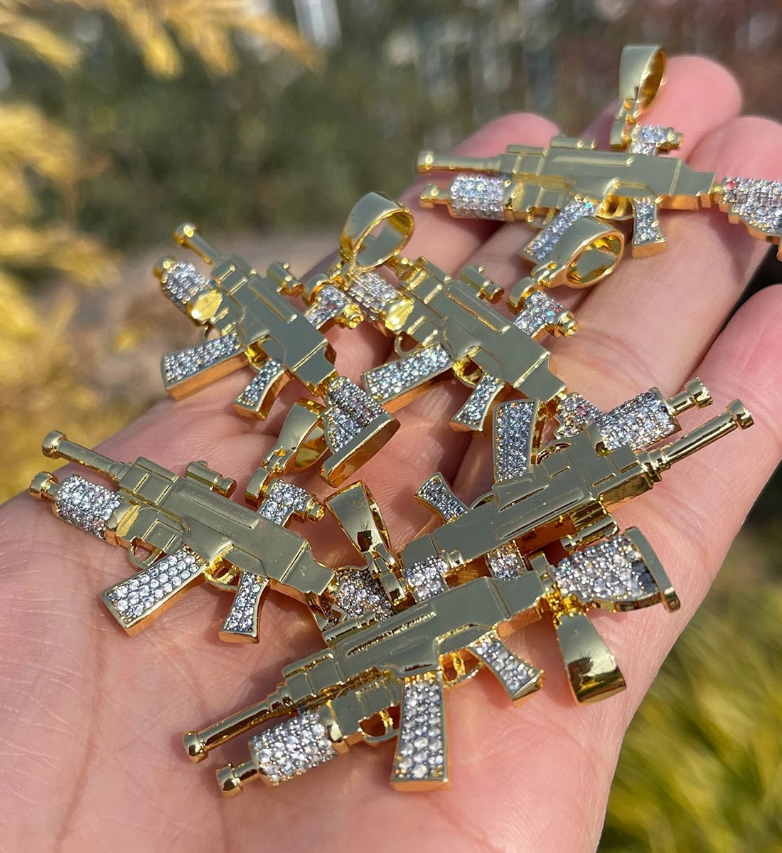 Bling "Assault Rifle" Pendant