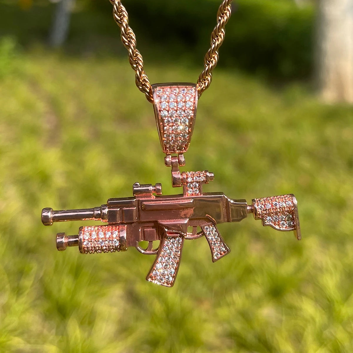 Bling "Assault Rifle" Pendant