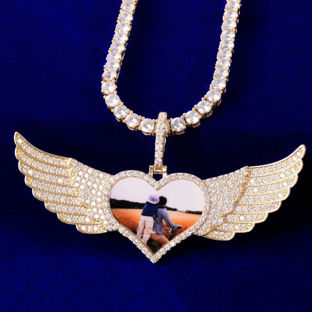 Bling "Angel Heart" Custom Photo