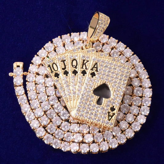 Bling "Royal Flush" Pendant