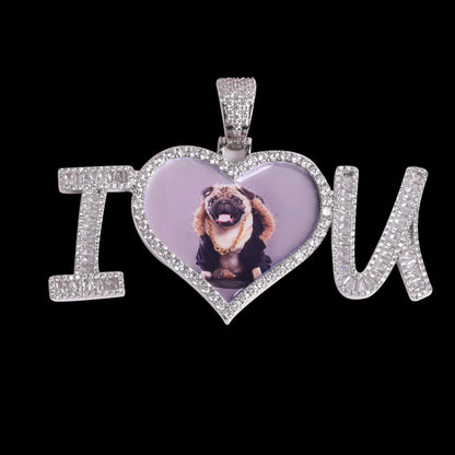 Bling "I Love You" Custom Photo