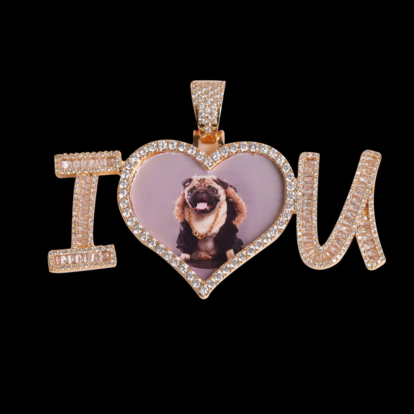 Bling "I Love You" Custom Photo