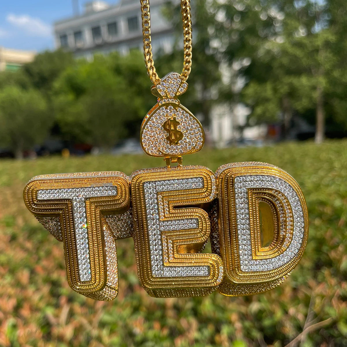 Bling "Money Bag" Custom Pendant III