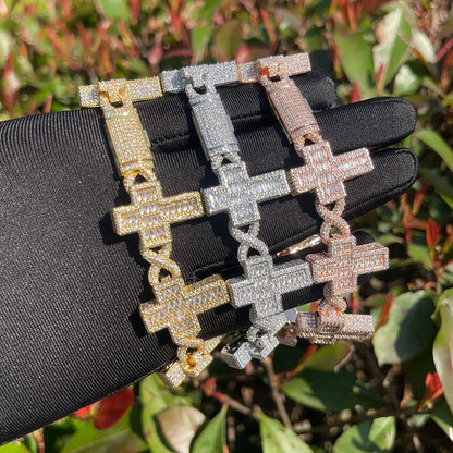 Bling "Infinity Cross" Bracelet