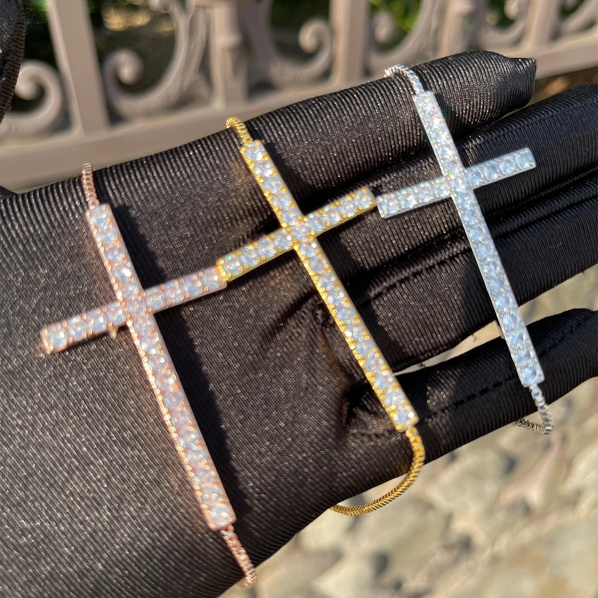 Bling "Adjustable Cross" Bracelet