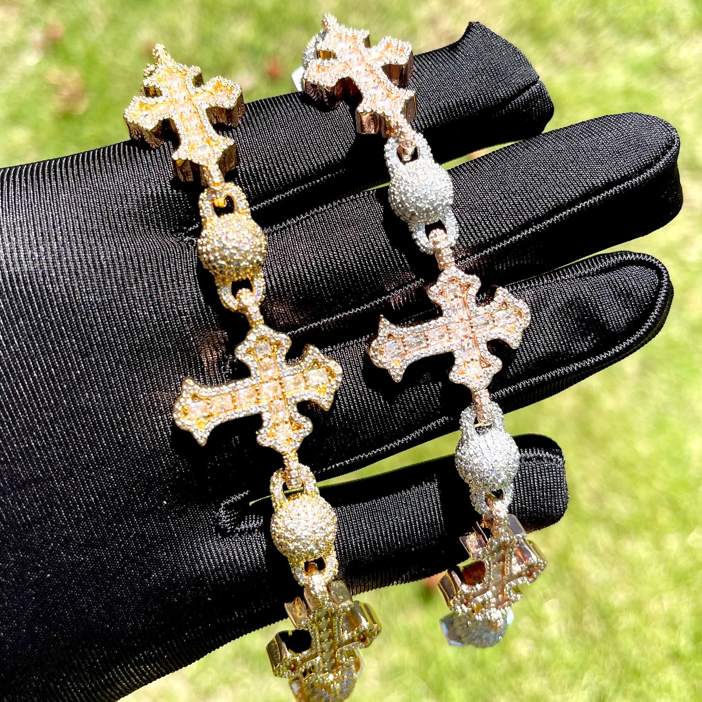 Bling "Cross & Planets" Bracelet