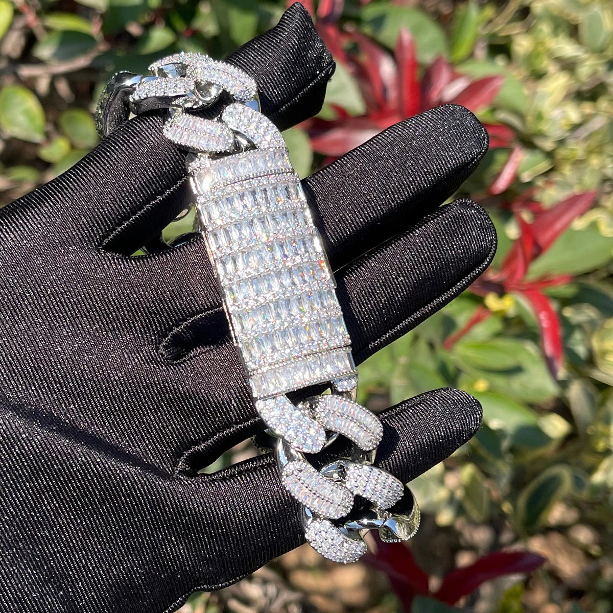 Bling "Baguette Clasp" Cuban Bracelet