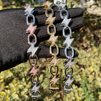 Bling "Lightning" Link  Bracelet