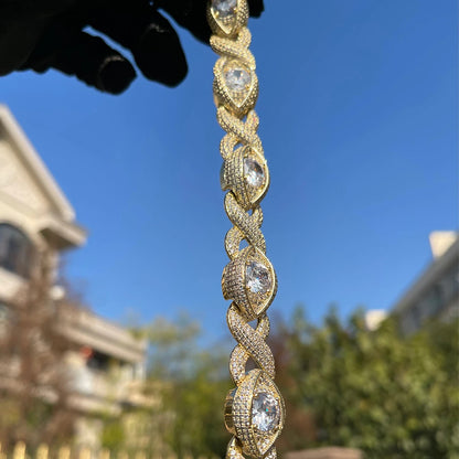 Bling "3rd Eye" Infinity Link Bracelet