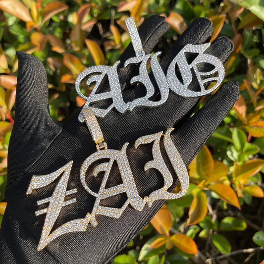 Bling "Old English" Custom Pendant