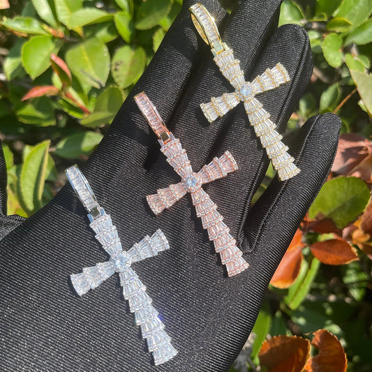 Iced "Cross XIII" Pendant