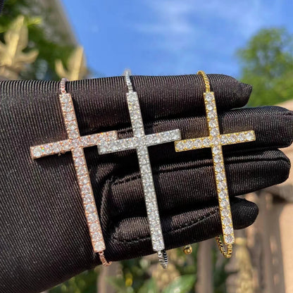 Bling Adjustable "Cross" Bracelet