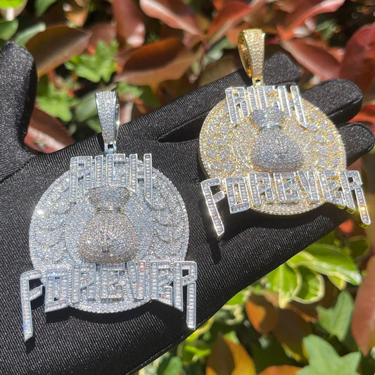 Bling "Rich Forever" Pendant