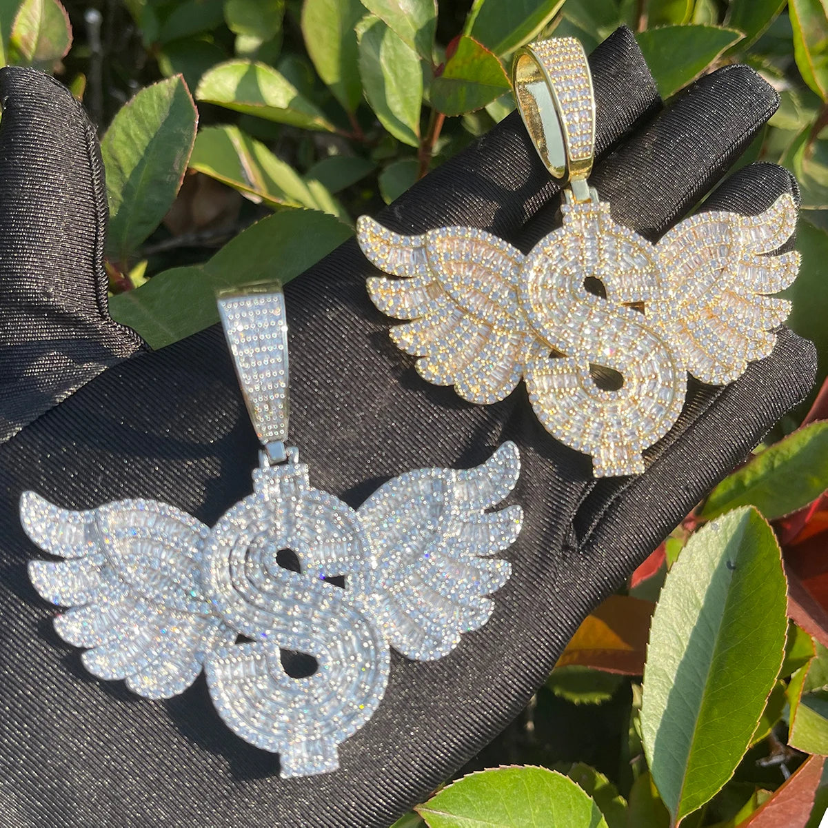 Bling "Flying Dollar" Pendant