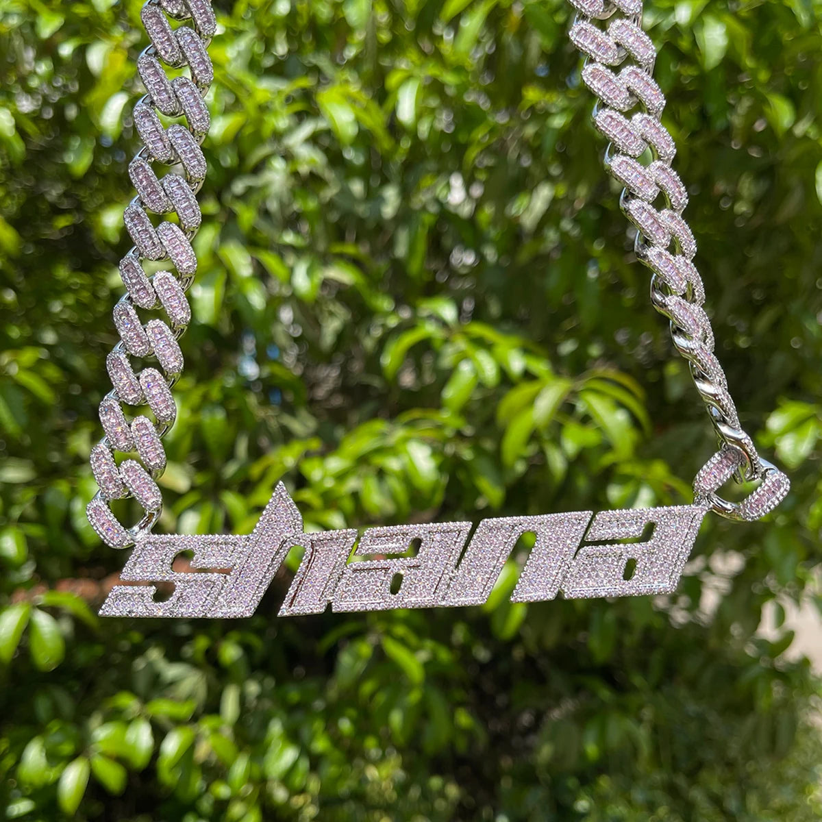 Bling Pink Cuban "True OG" Custom Pendant