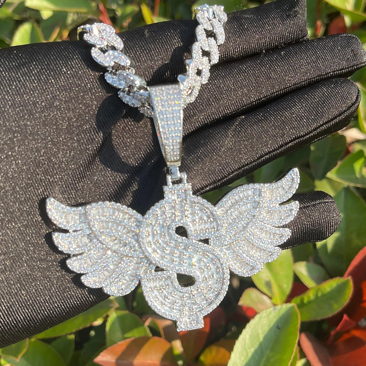 Bling "Flying Dollar" Pendant