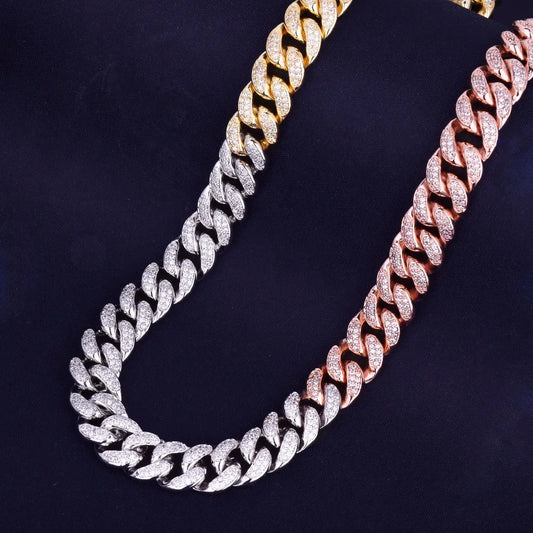 Bling "Tri-Tone" Cuban Chain