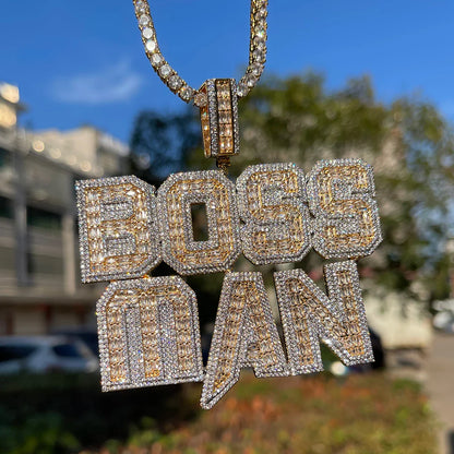 Bling "Boss Up" Custom Pendant