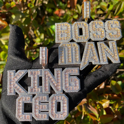 Bling "Boss Up" Custom Pendant