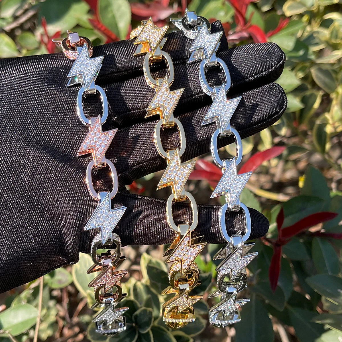 Bling "Lightning" Link  Bracelet