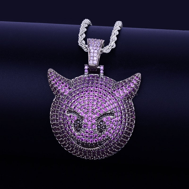 Bling "Demon Emoji" Pendant