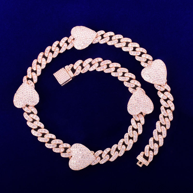 Bling "Heart" Cuban Link Chain II