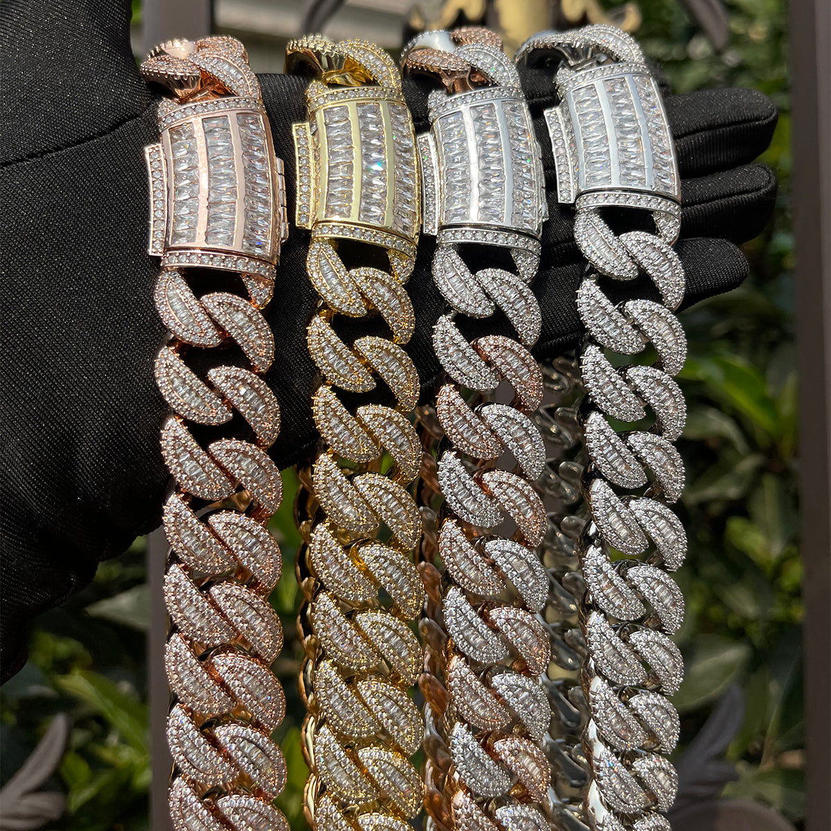 Bling 20mm "Royal Baguettes" Cuban Chain