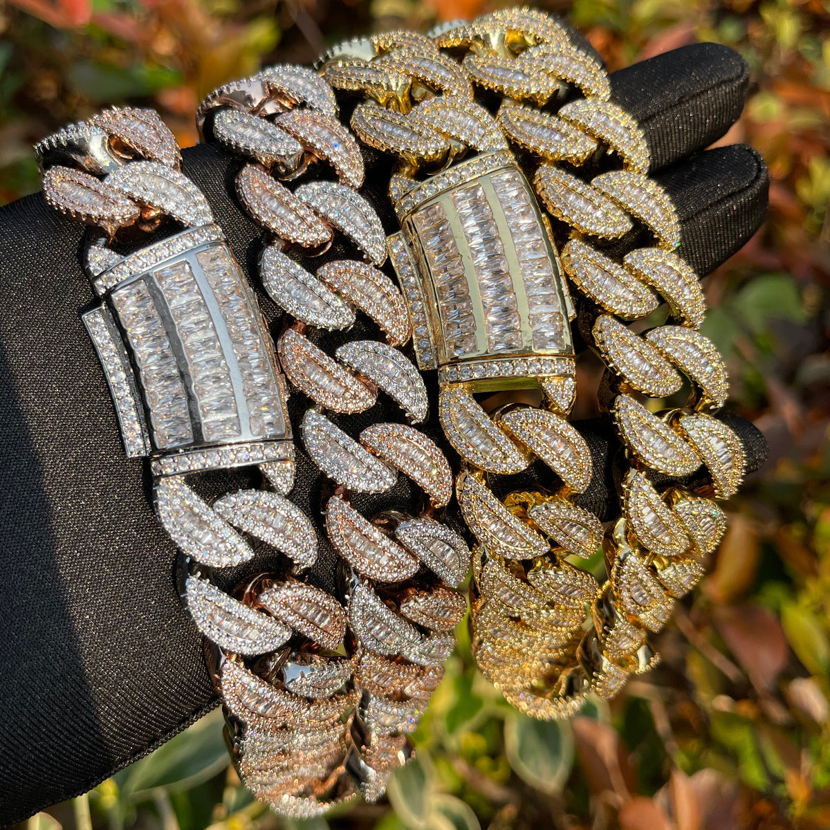 Bling 20mm "Royal Baguettes" Cuban Chain