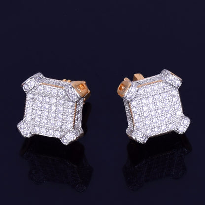 Bling 10mm "Square" Stud Earring