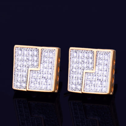 Bling 10mm "Square" Stud Earring II