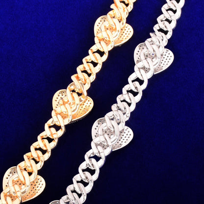 Bling "Heart" Cuban Link Chain II