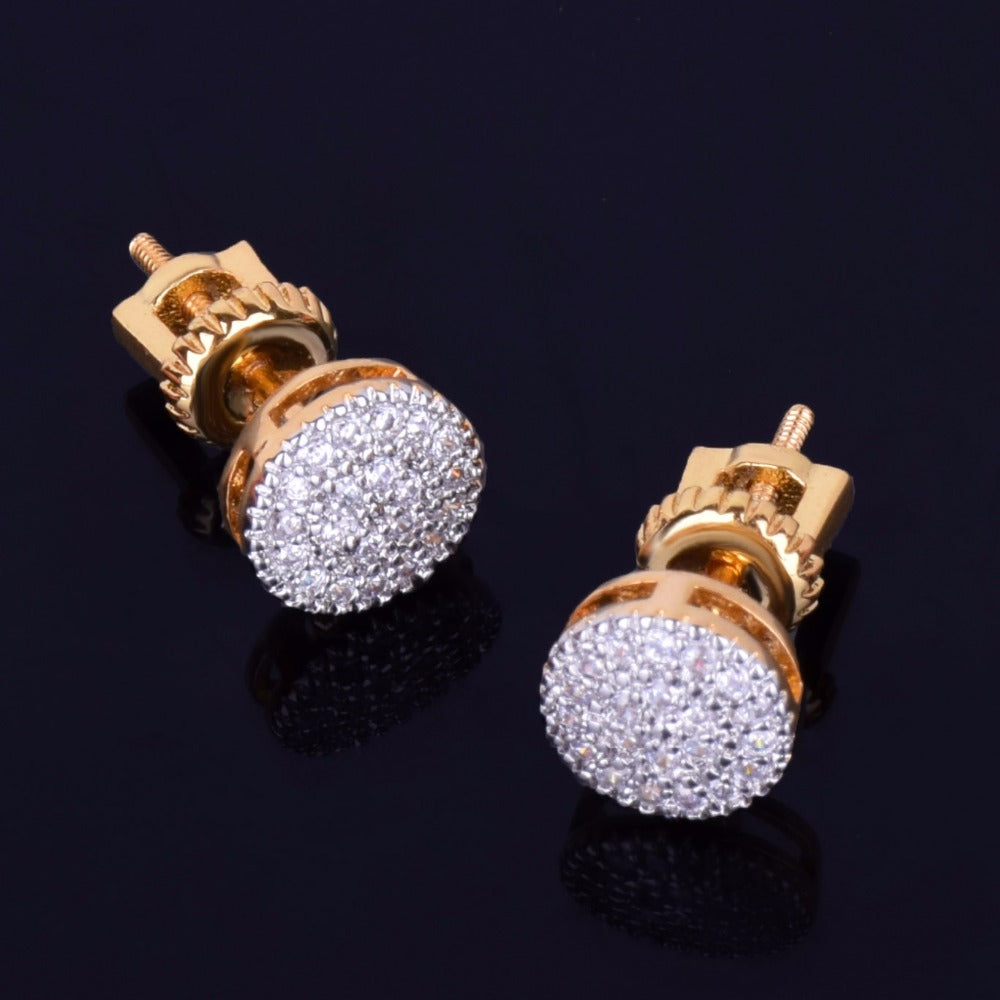 Bling 8mm "Round" Stud Earring