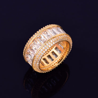 Baguette w/ Paved Sides Ring