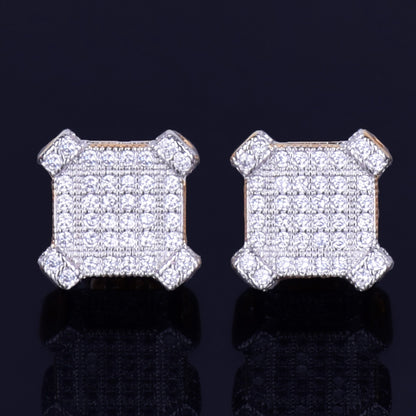 Bling 10mm "Square" Stud Earring