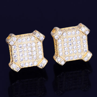 Bling 10mm "Square" Stud Earring