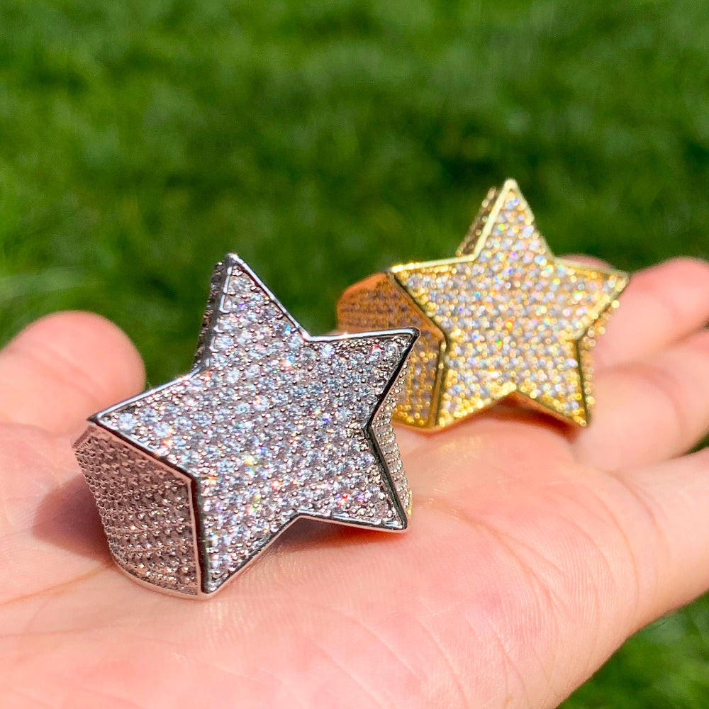 Bling "Star" Micro-Paved Ring