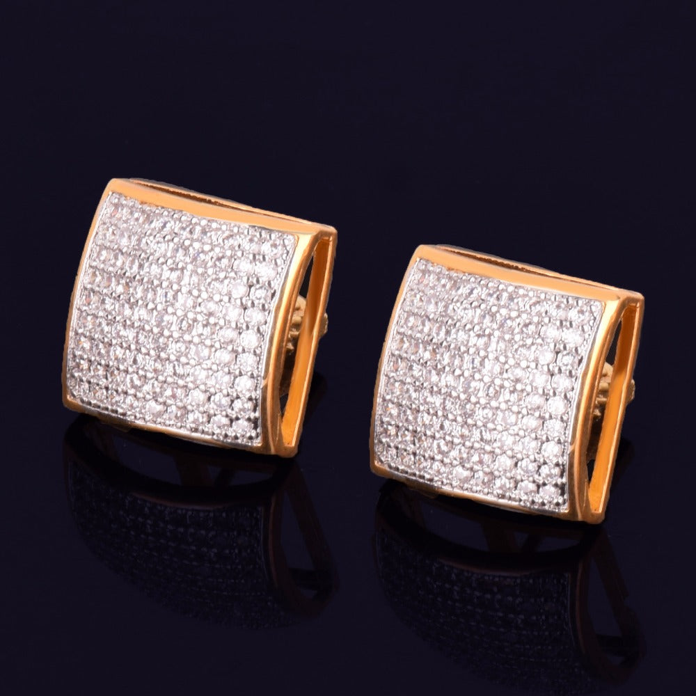 Bling 12mm "Cubic" Stud Earring