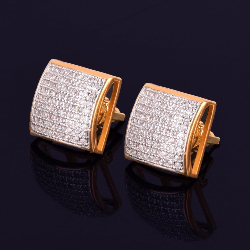 Bling 12mm "Cubic" Stud Earring