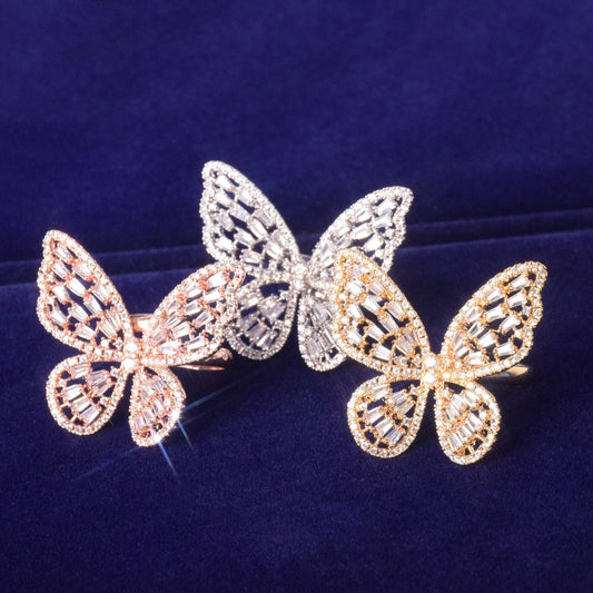 Butterfly Baguette Ring