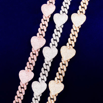 Bling "Heart" Cuban Link Chain II