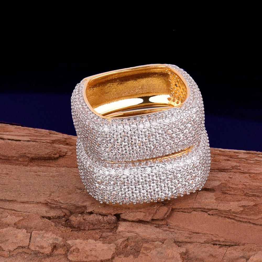 Bling Iced "Cubic" Ring