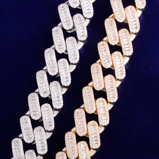 Bling Iced "Straight Baguettes" Cuban Chain 20mm