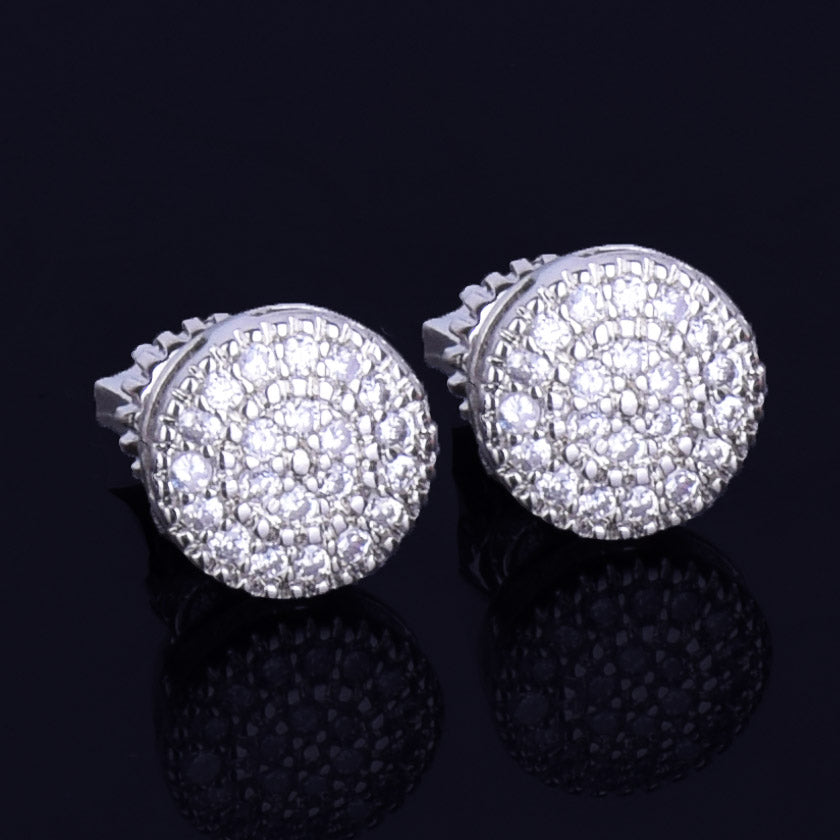 Bling 8mm "Round" Stud Earring