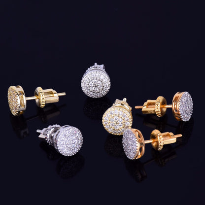 Bling 8mm "Round" Stud Earring