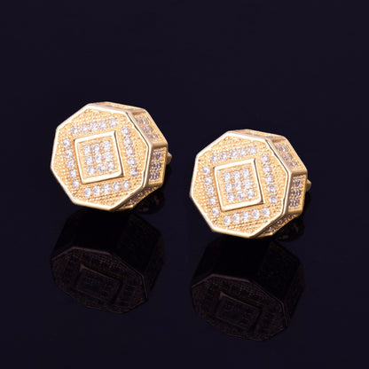 Bling 11mm "Round" Stud Earring