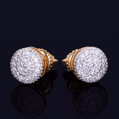 Bling 8mm "Round" Stud Earring